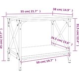  Bočni stolić boja hrasta sonome 55x38x45 cm konstruirano drvo | shoptok.hr