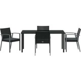  Set vrtnih stolova s jastučićima Crna Poli ratan | shoptok.hr