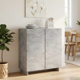  Komoda Betonska siva 67 x 34,5 x 75 cm Konstruirano drvo Slike