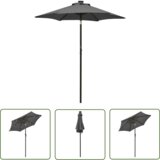 The Living Store Senčnik z LED lučkami antraciten 200x211 cm aluminij - Senčnik, (21742311) Cene