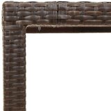  Vrtni stol sa staklenom pločom smeđi 90x90x75 cm od poliratana | shoptok.hr