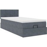  Otomanski okvir kreveta s madraca tamnosivi 90x190cm baršunasti | shoptok.hr