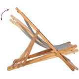  Ležaljka Svjetlosiva Čvrsto teak drvo | shoptok.hr