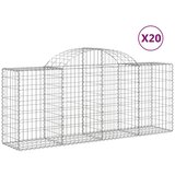  Lučne gabionske košare 20 kom 200x50x80/100cm pocinčano željezo | shoptok.hr
