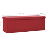  klupa za pohranu crvena boja vina PVC | shoptok.hr
