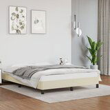 Maison Chic Posteljni okvir - Dvoposteljna postelja - Zakonska postelja krem 140x200 cm umetno usnje-J14639, (21760511) | Shoptok.si