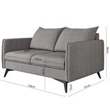 Ropez Siva sofa 138 cm Juli Bis – | shoptok.hr