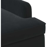  Ljubavni kauč s gumbima Crna 111 x 65 x 79 cm Baršun | Eponuda.com