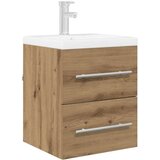 vidaXL Omarica za umivalnik s predalom Umetni hrast 38,5 x 41 x 48 cm | Shoptok.si