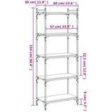  Regal za knjige s 5 razina boja hrasta 60 x 30 x 154 cm drveni | shoptok.hr