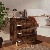  Nočna omarica z nogami 2 kosa dimljeni hrast 40x35x69 cm, (20733273) | Shoptok.si