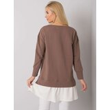 RUE PARIS Tunic-RV-TU-7183.33P-Brown | Shoptok.si