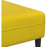  Baršunasta sofa s jastukom s jastukom 3 pcs Žuta 208 cm Baršun | shoptok.hr