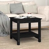  Stolić za kavu crni 50 x 50 x 45 cm od masivne borovine | shoptok.hr