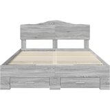  Krevetna konstrukcija Siva Sonoma 140 x 190 cm | Shoptok.si