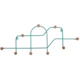 PT LIVING Tirkizna metalna zidna vješalica 71 cm Maze – | shoptok.hr