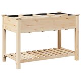  Vrtna saksija s policom Bež 115 x 59 x 76,5 cm Čvrsto drvo jele | Eponuda.ba