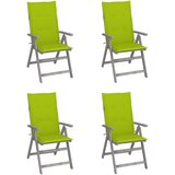 Maison Chic Vrtni stoli - Stol za vrt 4 kosi z blazinami trden akacijev les JS1617, (21879021) | Shoptok.si