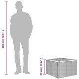  Vrtni stol crni 55x55x37 cm poli ratan i akacija | shoptok.hr