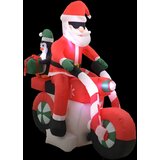 Djed Mraz na napuhavanje na motociklu LED IP44 160 cm | shoptok.hr