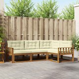  Set vanjskih sofa 4 kom. Prirodna i krem Smeđa 247,5 x 168,5 x 73 cm | shoptok.hr