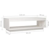  Stolić za kavu bijeli 110 x 50 x 33,5 cm od masivne borovine | Eponuda.ba