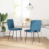 Maison Chic Jedilni stoli - Vzorci stoli 2 kosa moder žamet A350, (22032055) | Shoptok.si