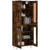 vidaXL Visoka komoda dimljeni hrast 69 5x34x180 cm konstruiranog drva | shoptok.hr