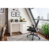 Hom`in pisalna miza kovina, leseni material bela, barve kroma | Shoptok.si