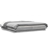  Okvir za krevet s LED svjetlima boja hrasta 160 x 200 cm drveni | shoptok.hr