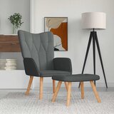 Stolica za opuštanje s osloncem za noge tamnosiva od tkanine | shoptok.hr