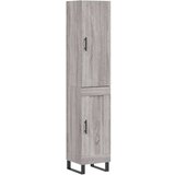 vidaXL Visoka omara siva sonoma 34,5x34x180 cm inženirski les | Shoptok.si