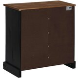 vidaXL Komoda HALDEN s kliznim vratima crna 80x40x80 cm puno drvo | shoptok.hr