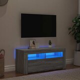 TV ormarić s LED svjetlima boja sivog hrasta sonome 90x35x40 cm | shoptok.hr
