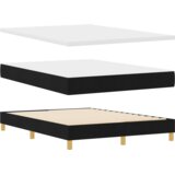  Postelja z vzmetnico Črna in bela in črna 160 x 200 cm blago, (5000124147) | Shoptok.si