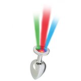 Rimba Pisa Butt Plug with LED Lights Silver Cene