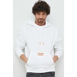 Calvin Klein Jeans Bluza moška, bela barva, s kapuco | Shoptok.si