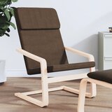 The Living Store Stol za sproščanje temno rjavo blago - Stol Za Sproščanje, (21420344) | Shoptok.si