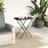  Sklopivi stol s pladnjem smeđi 65 x 40 x 75 cm od poliratana | shoptok.hr