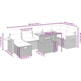  8-dijelni set vrtnih sofa od poliratana s jastucima bež | shoptok.hr