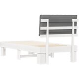  Krevetni okvir s tapiciranim uzglavljem Svijetlo siva Svjetlosiva 90 x 190 cm | Shoptok.si