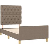 Posteljni okvir z vzglavjem taupe 80x200 cm blago, (20902916) | Shoptok.si