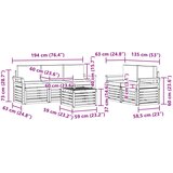  Set vanjskih sofa 6 kom. Prirodna i svjetlosiva | shoptok.hr