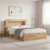  Glava kreveta s ormarićem Hrast artisan 140 cm | Shoptok.si