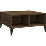 Maison Chic Klubska mizica - kavna mizica - Nizka mizica rjavi hrast 60x60x30 cm iverna plošča, (21754210) Cene