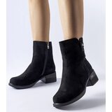 Gemre Black insulated leather ankle boots Faustin | shoptok.hr
