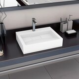  Umivaonik od lijevanih minerala/mramora 60 x 38 x 11 cm bijeli | shoptok.hr