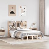 vidaXL Knjižna postelja brez vzmetnice 150x200 cm trdna borovina | Shoptok.si