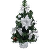  Umjetni bor ukras na stol 40 cm - srebro | shoptok.hr