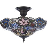 Endon 111915 - Površinski montiran Tiffany luster SULLIVAN, 3x E27/10W/230V, prečnik 40 cm | Eponuda.com